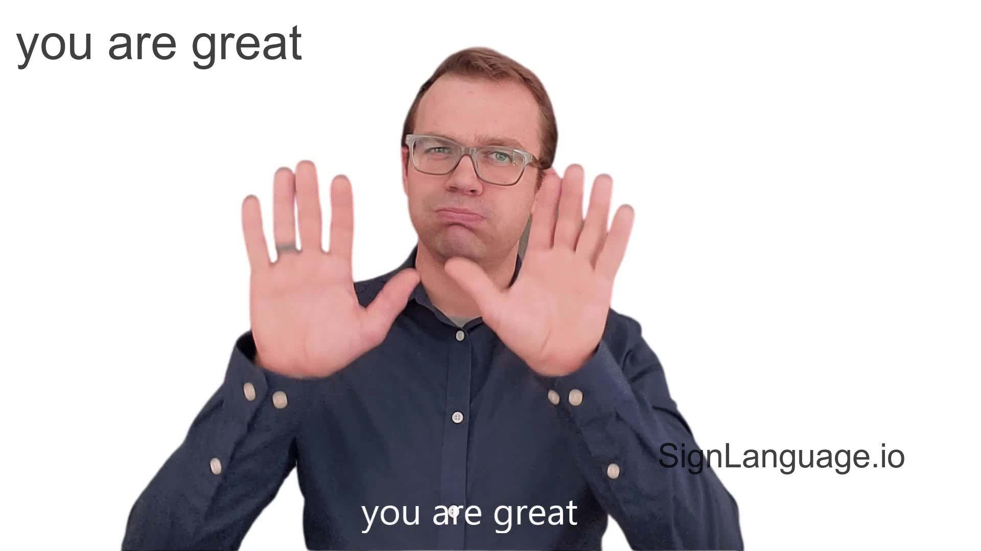 you are great in ASL Example 1 American Sign Language
